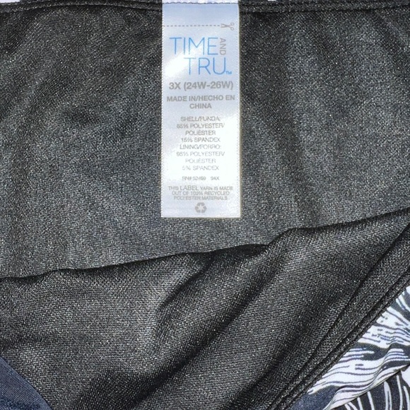 Women's Time And Tru Hawaiian Flora Print High Waist Stretch Bikini Bottoms Plus - Picture 3 of 5